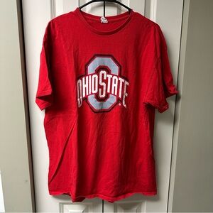 Delta Pro Weight Red Ohio State Logo Tee -  XL, Cotton